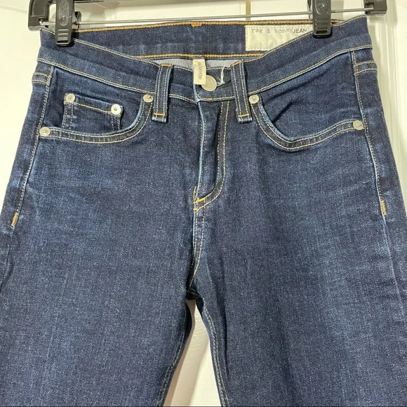 Rag&Bone Mid Rise Skinny Dark Wash Heritage Jeans Size 25 - Picture 14 of 14